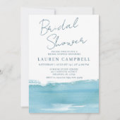 Boho Waterverf Zee Blauw Vrijgezellenfeest Kaart (Voorkant)