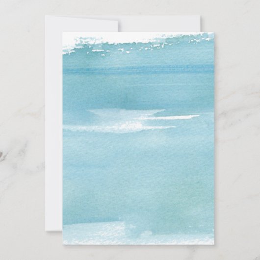 Boho Waterverf Zee Blauw Vrijgezellenfeest Kaart (Achterkant)