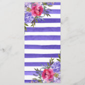 Boho Waterverf Zomer Bloemen Bruiloftsmenu Menu (Achterkant)