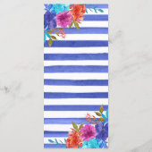 Boho Waterverf Zomer Bloemen Bruiloftsmenu Menu (Achterkant)