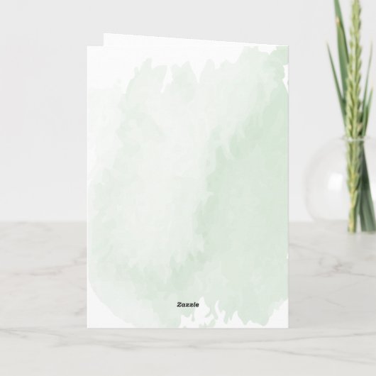 Boho Waterverf Zwangerschap Gefeliciteerd Kaart (Achterkant)