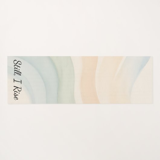 Boho Waves Mindful Calming Minimalist Quote Yogamat (Achterkant (horizontaal))