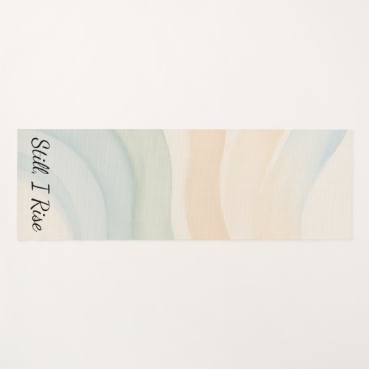 Boho Waves Mindful Calming Minimalist Quote Yogamat (Voorkant (horizontaal))