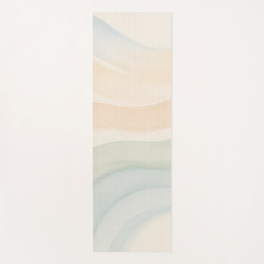 Boho Waves Mindful Calming Minimalist Yogamat (Voorkant)