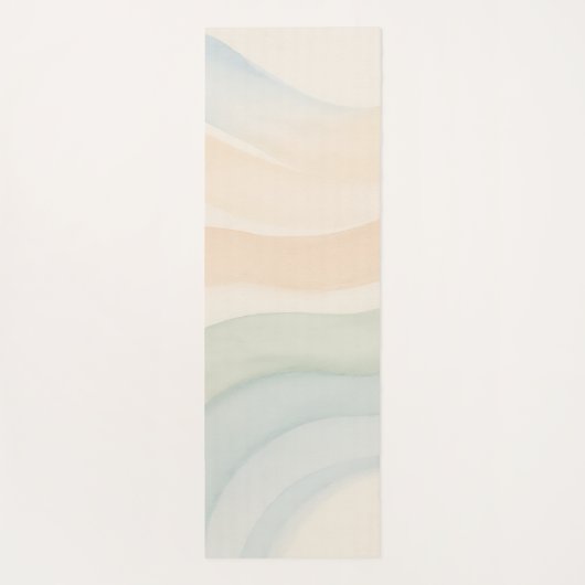 Boho Waves Mindful Calming Minimalist Yogamat (Achterkant)