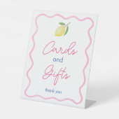 Boho Wavy Border Citrus Kaarten & Geschenken Baby  Reclamebord Met Voetstuk (Voorkant)