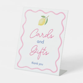 Boho Wavy Border Citrus Kaarten & Geschenken Baby  Reclamebord Met Voetstuk