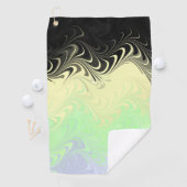 Boho Wavy Marmer Abstract Cassgender Pride Vlag Golfhanddoek (Insitu)