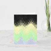 Boho Wavy Marmer Abstract Cassgender Pride Vlag Kaart (Voorkant)