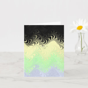Boho Wavy Marmer Abstract Cassgender Pride Vlag Kaart