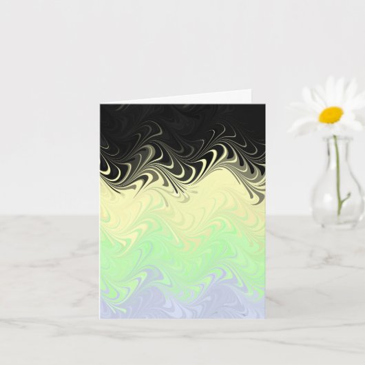 Boho Wavy Marmer Abstract Cassgender Pride Vlag Kaart (Kleine Plant)