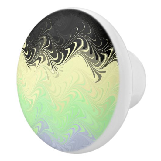 Boho Wavy Marmer Abstract Cassgender Pride Vlag Keramische Knop (Rechts)