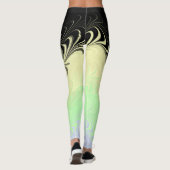 Boho Wavy Marmer Abstract Cassgender Pride Vlag Leggings (Achterkant)
