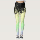 Boho Wavy Marmer Abstract Cassgender Pride Vlag Leggings (Voorkant)