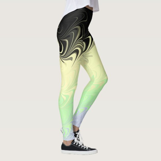 Boho Wavy Marmer Abstract Cassgender Pride Vlag Leggings (Rechts)
