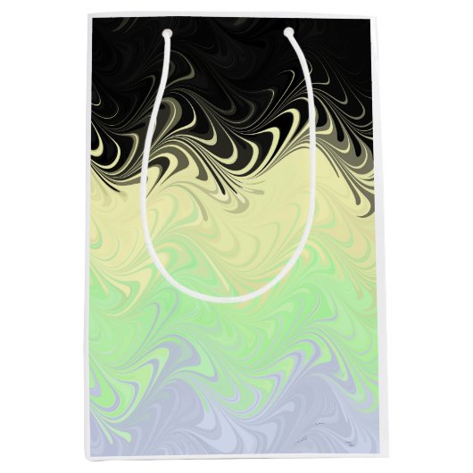 Boho Wavy Marmer Abstract Cassgender Pride Vlag Medium Cadeauzakje (Voorkant)