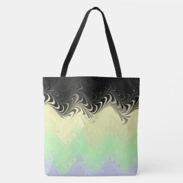 Boho Wavy Marmer Abstract Cassgender Pride Vlag Tote Bag