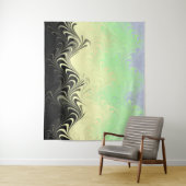 Boho Wavy Marmer Abstract Cassgender Pride Vlag Wandkleed (In situ)