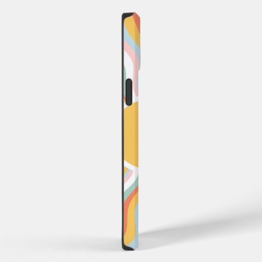 Boho Wavy Sun Rays Retro Design Case-Mate iPhone Case (Achterkant / Rechts)