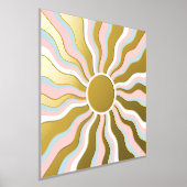 Boho Wavy Sun Rays Retro Design Folie Afdrukken (Laagn)