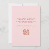 Boho Wavy Terracotta & Blush QR Code Weddenschap Save The Date (Achterkant)