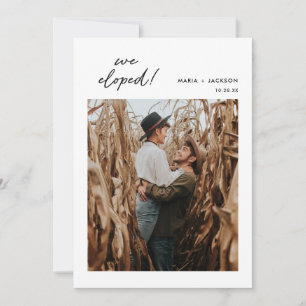 Boho We Eloped Foto Elopement Aankondiging