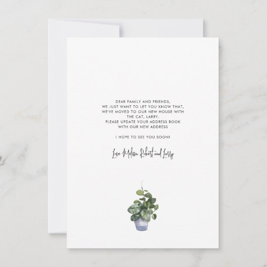 Boho We hebben Chic Waterverf Moving Aankondiging (Achterkant)