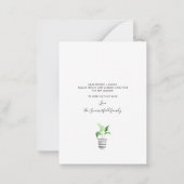 Boho we hebben nieuwe wortels met botanische beweg notitiekaartje (Achterkant)