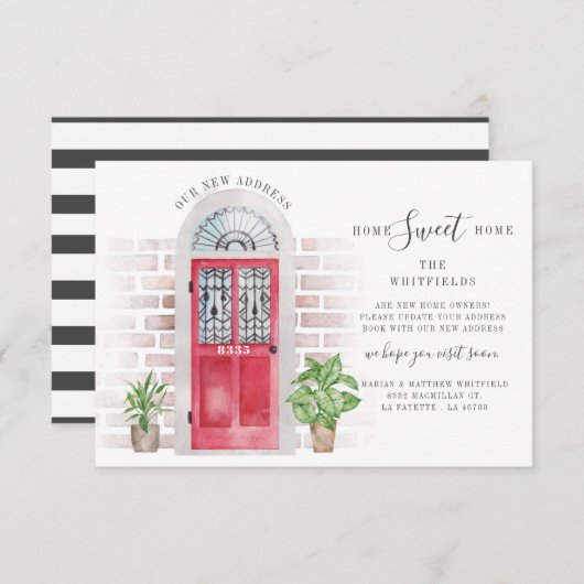 Boho We hebben Potted Planten Moving Announcement  (Voorkant / Achterkant)