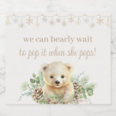 Boho, we kunnen bijna wachten op de Pop als ze Pop Sparkling Wijnetiket (Enkel label)