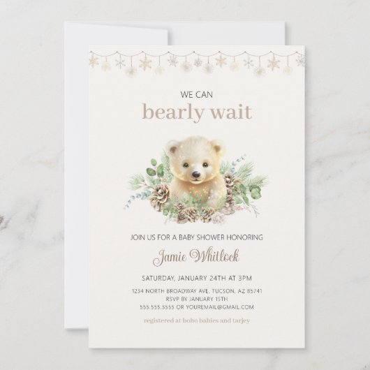 Boho, we kunnen bijna wachten op het Baby shower Kaart (Voorkant)