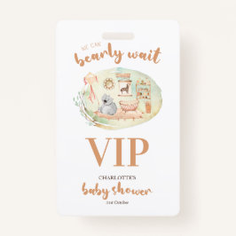 Boho we kunnen het Baby shower afwachten Badge