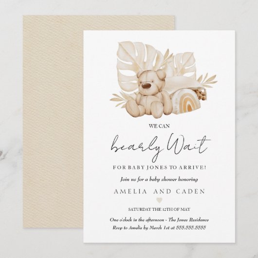 Boho we kunnen het Baby shower afwachten Kaart (Voorkant / Achterkant)