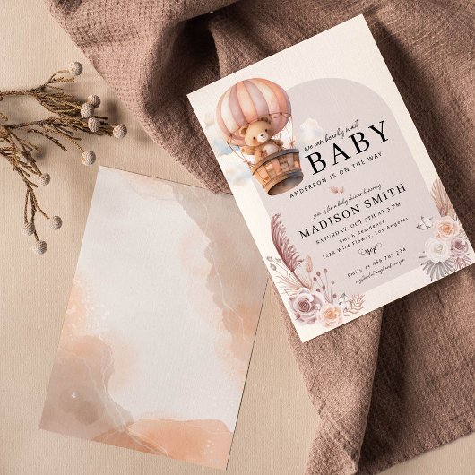 Boho we kunnen het Baby shower afwachten Kaart