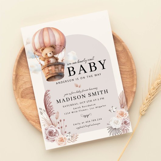 Boho we kunnen het Baby shower afwachten Kaart