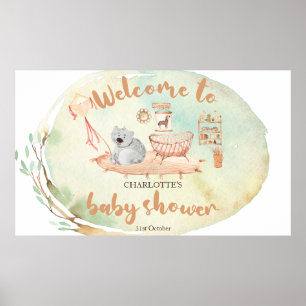 Boho we kunnen wachten op Baby shower Wellcome Sin Poster