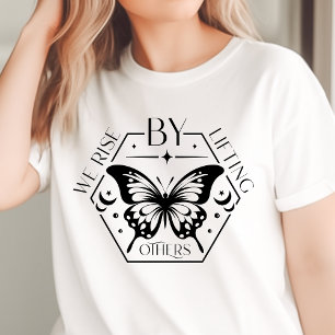 Boho We Rise door Anderen op te Tillen Vlinder Tri-Blend Shirt