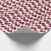 Boho Weave Faux Texture-Red Cadeaupapier (Hoek)