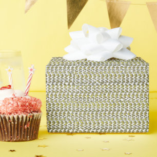 Boho Weave Faux Texture-Yellow Cadeaupapier