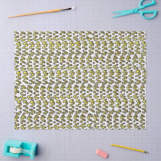 Boho Weave Faux Texture-Yellow Tissuepapier (Craft)