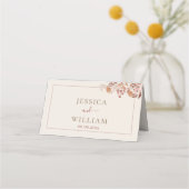 Boho Weddenschap met Waterverf bloemen Plaatskaartje (Achterkant)