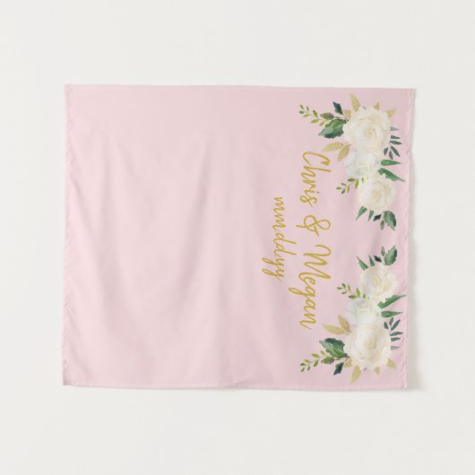 Boho Wedding Backdrop Roze Gold Foto Booth Prop Wandkleed (Voorkant (horizontaal))