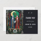 Boho Wedding Bedankt Briefkaart (Voorkant / Achterkant)
