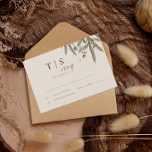 Boho Wedding Beige Botanical RSVP Kaartje