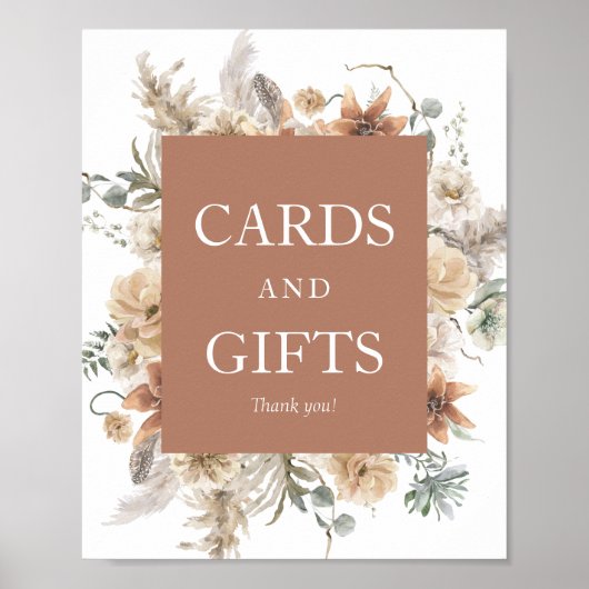 Boho Wedding Cards en Gifts Print (Voorkant)