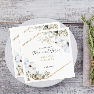 Boho Wedding Celebrating Mr & Mrs Custom Floral Servet