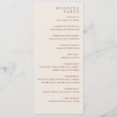 Boho Wedding Ceremony Programmakaart (Achterkant)