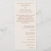 Boho Wedding Ceremony Programmakaart (Voorkant)