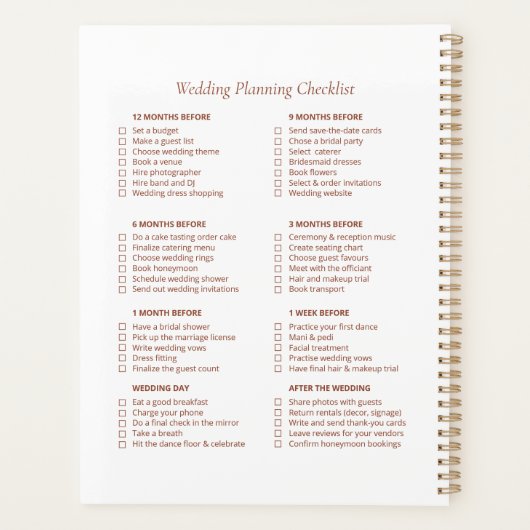 Boho Wedding Checklist Planner (Achterkant)