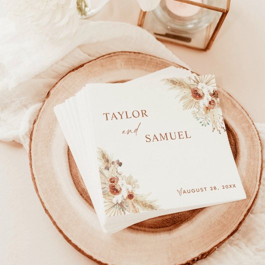 Boho Wedding Cocktail Paper Napkin Servet